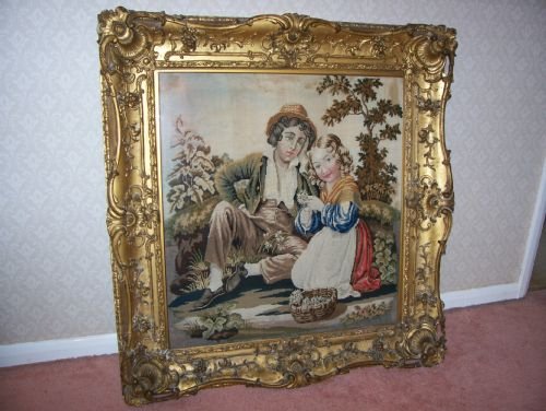 19th Century Framed Needlework (1 of 3)