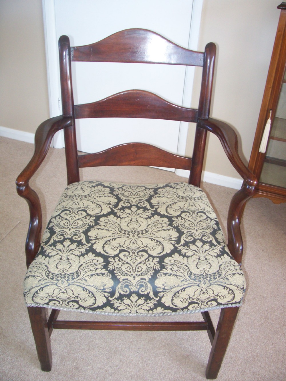 Georgian Mahogany Ladderback Armchair (1 of 8)