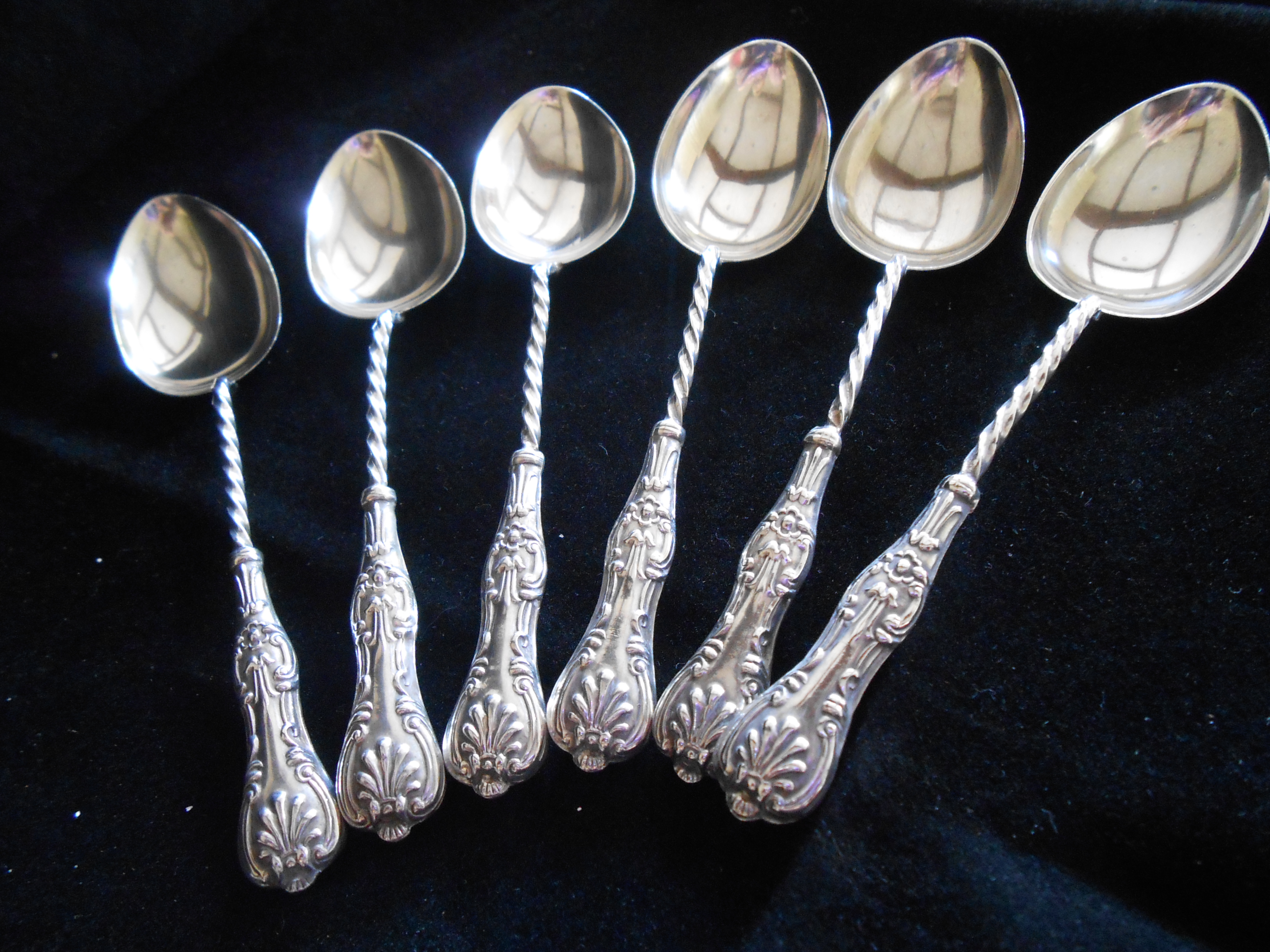 Set of 6 Antique Silver Tea Spoons, Birmingham 1899 (1 of 1)