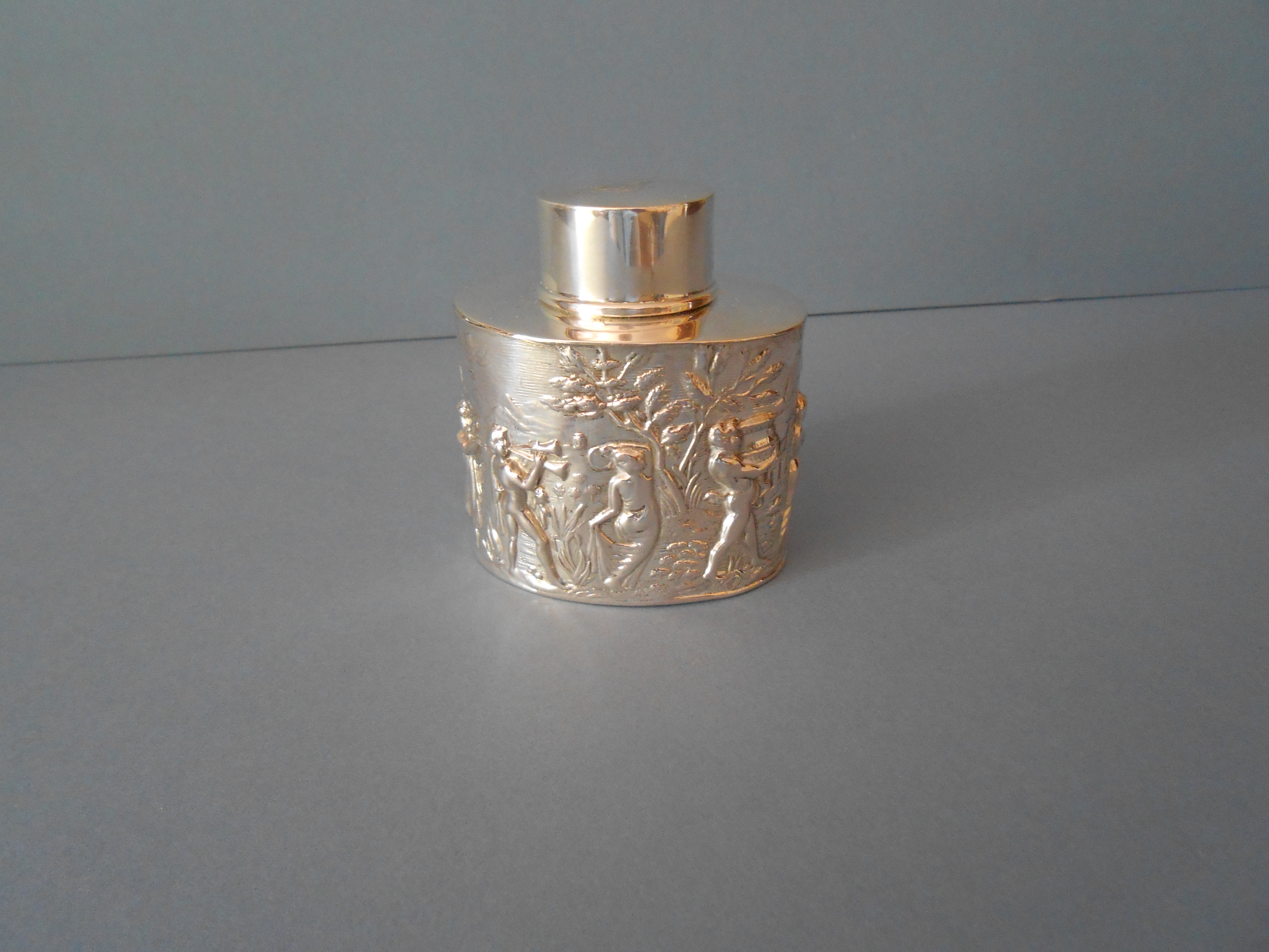 Antique Solid Silver Neo-classical Tea Caddy 1912 (1 of 1)