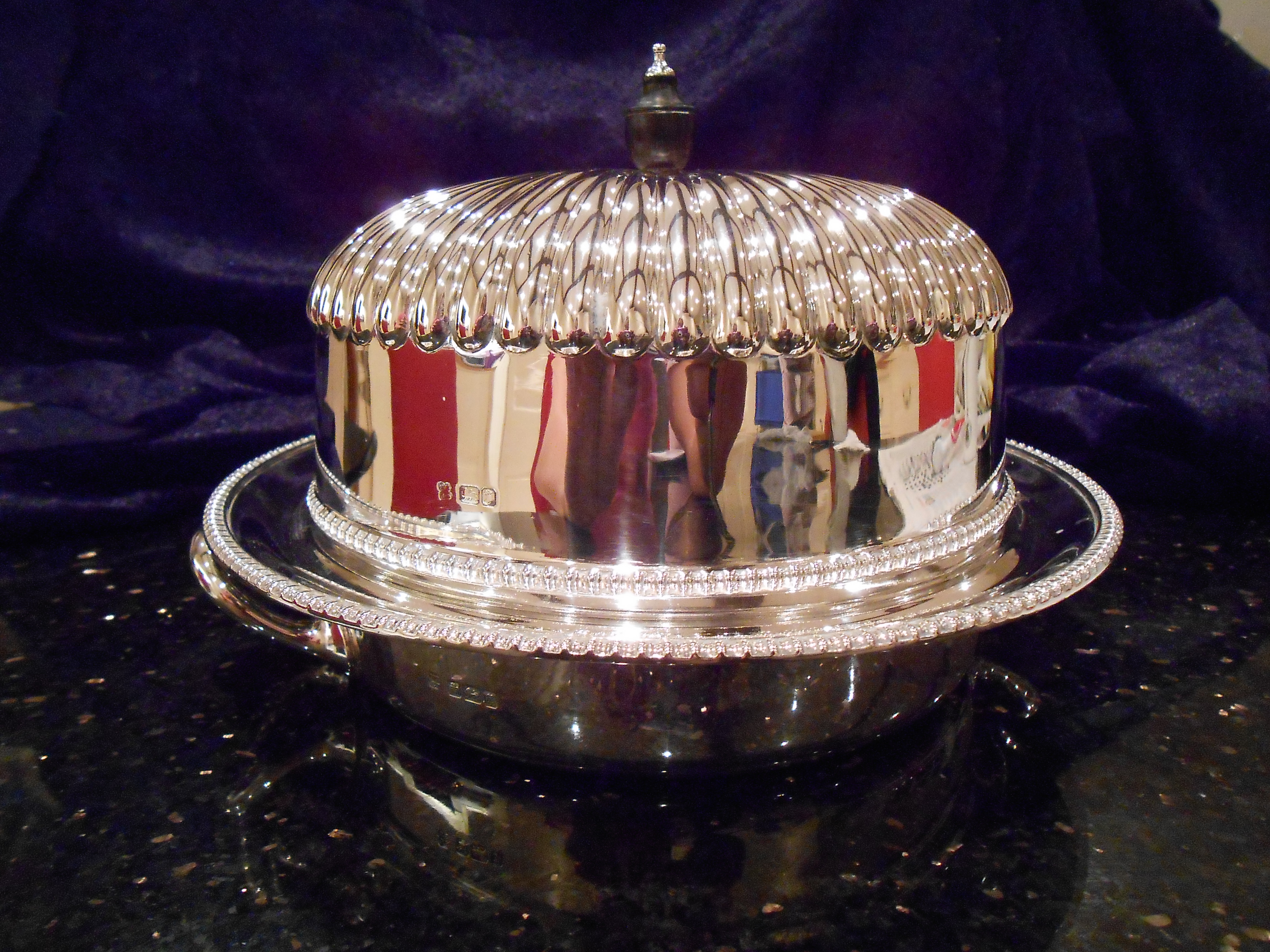 Antique Solid Silver Heated Muffin Dish 1909 (1 of 1)