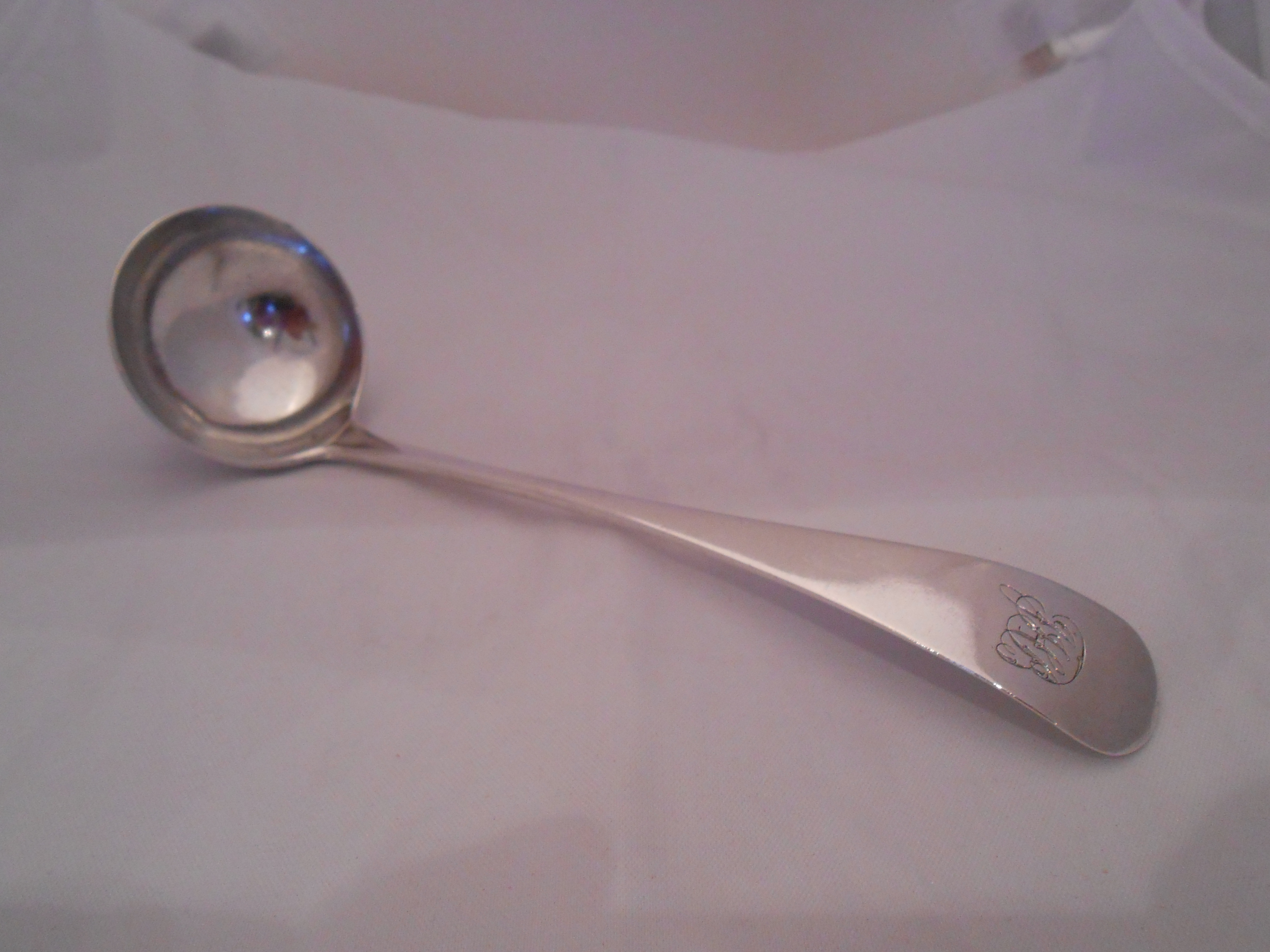 Antique Solid Silver Victorian Sauce Ladle London 1857 (1 of 1)