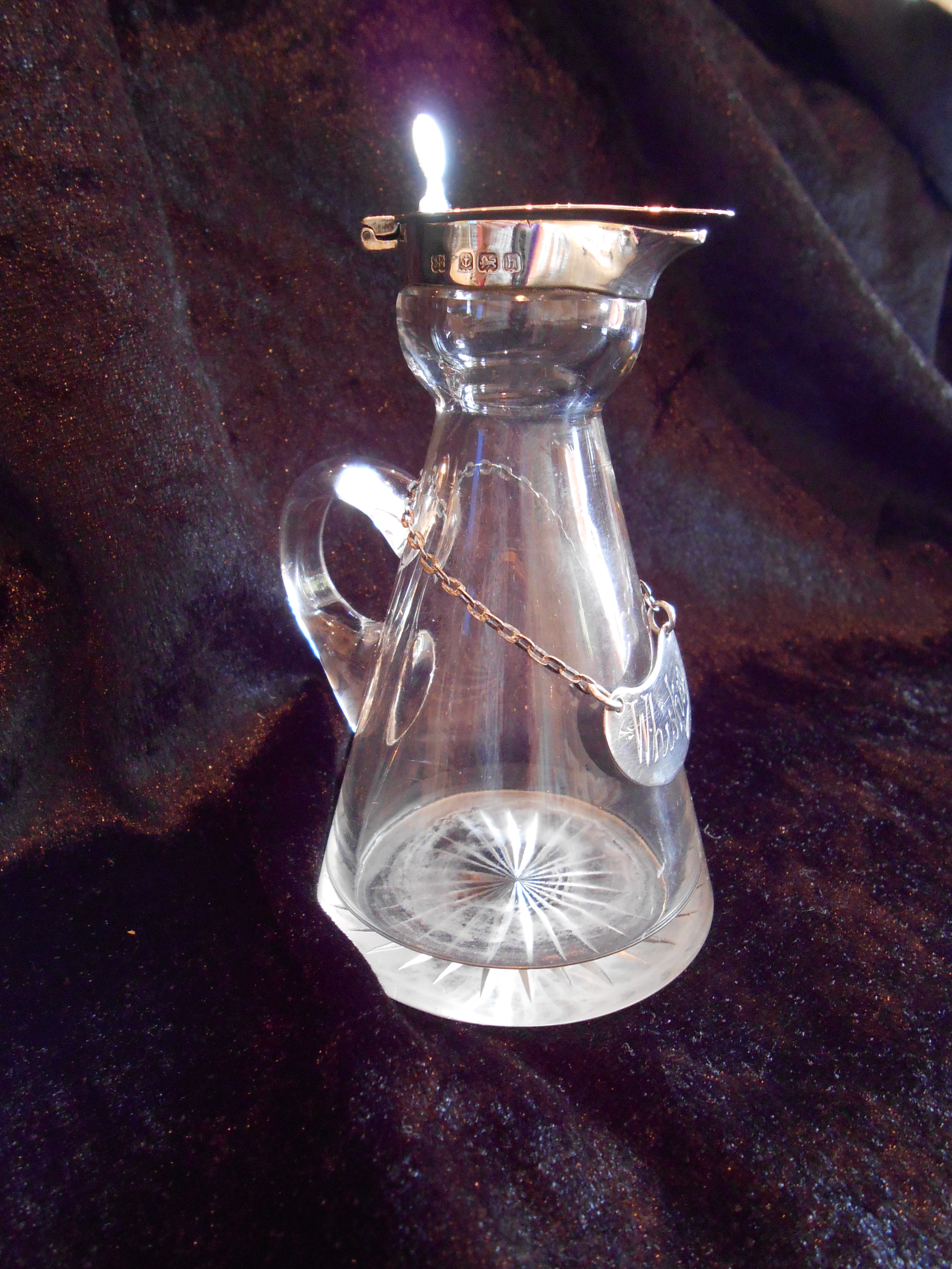 Antique Whiskey Noggin & Label - Hukin & Heath/Asprey 1907 (1 of 1)