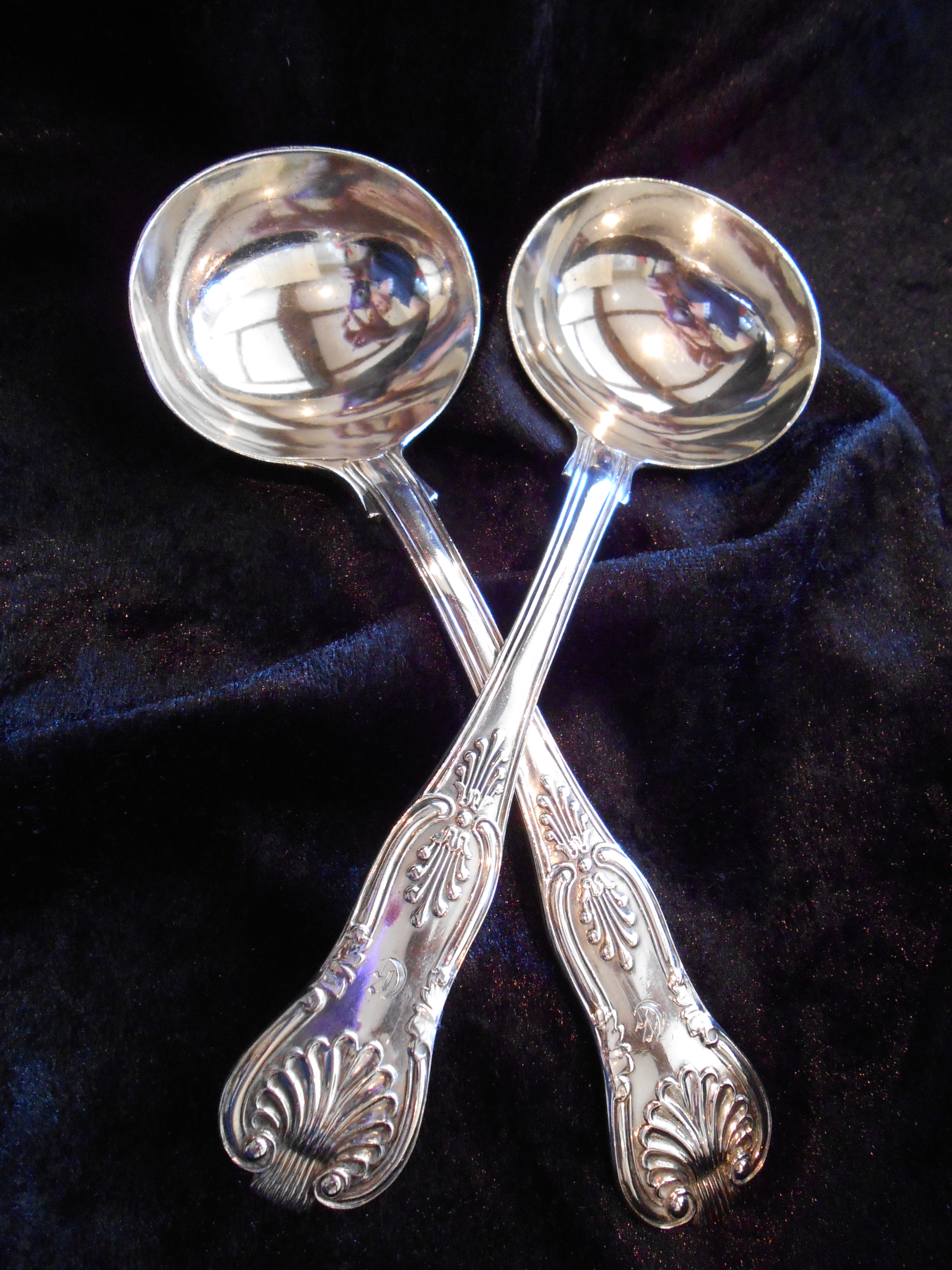 Gorgeous Pair of Antique Solid Silver Ladles - Lias 1835 (1 of 1)