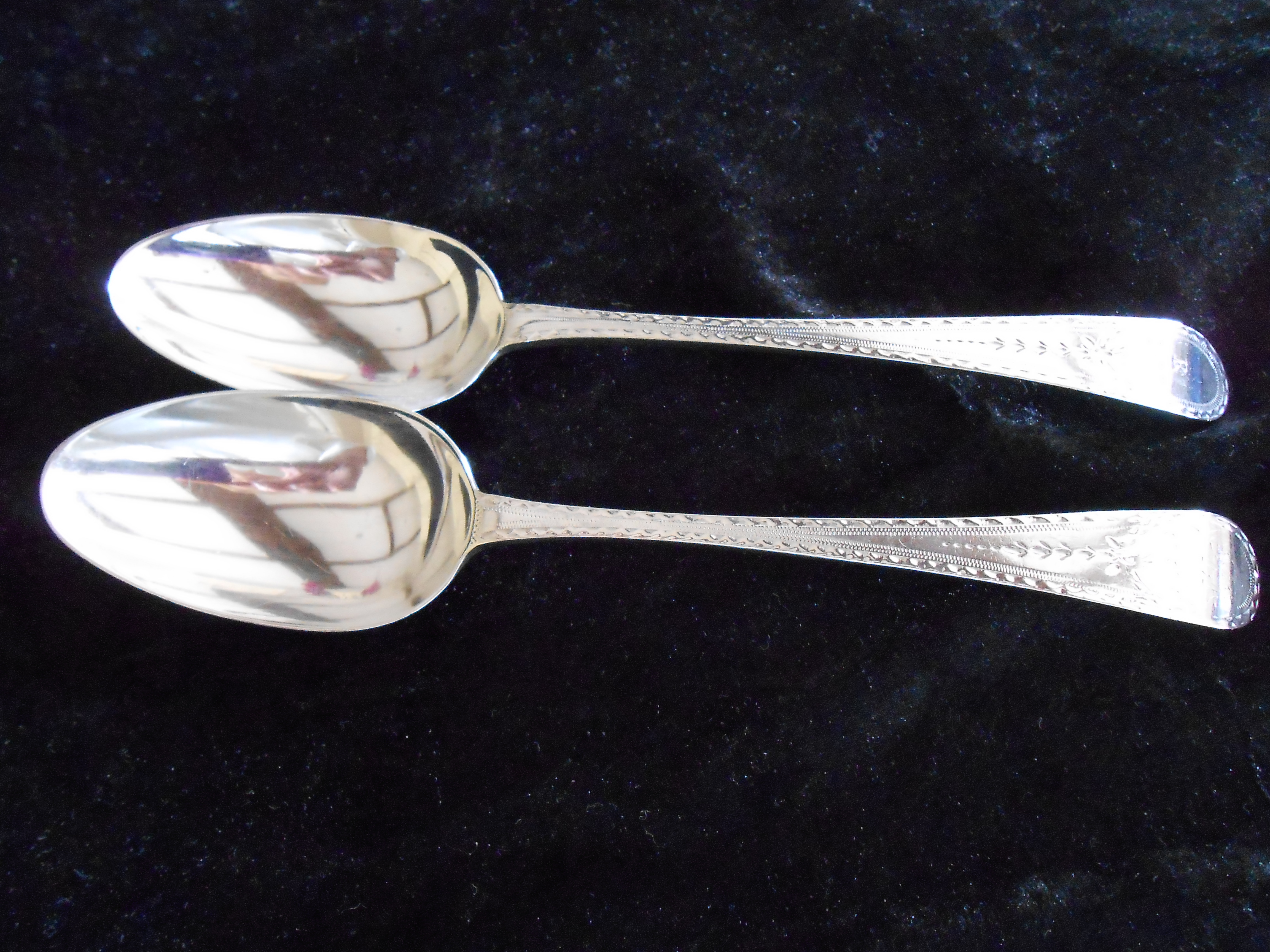 Antique Silver Hester Bateman Serving Spoons 1788 (1 of 1)