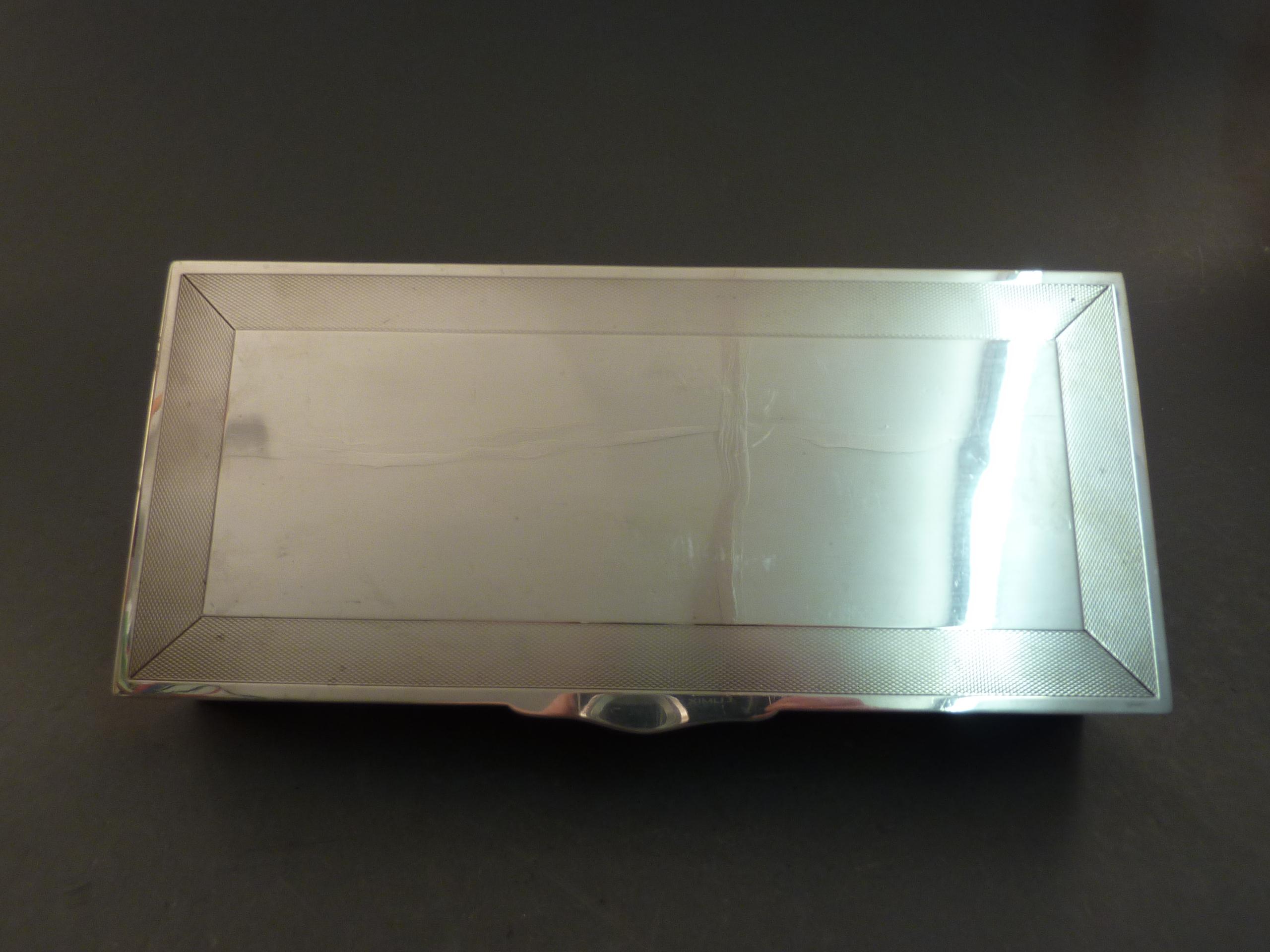 Large Chester Silver Table Cigarette Box 1926 (1 of 1)