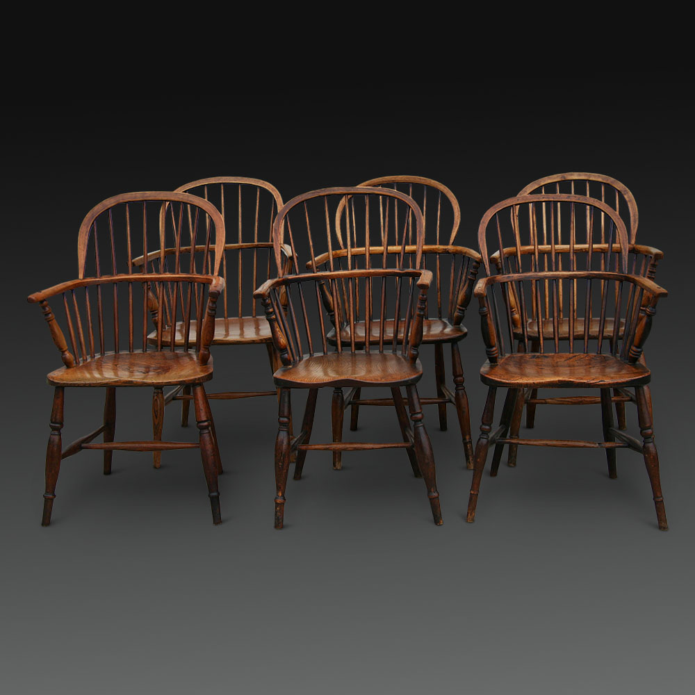 Set of Six 19th Century Windsor Chairs (1 of 1)