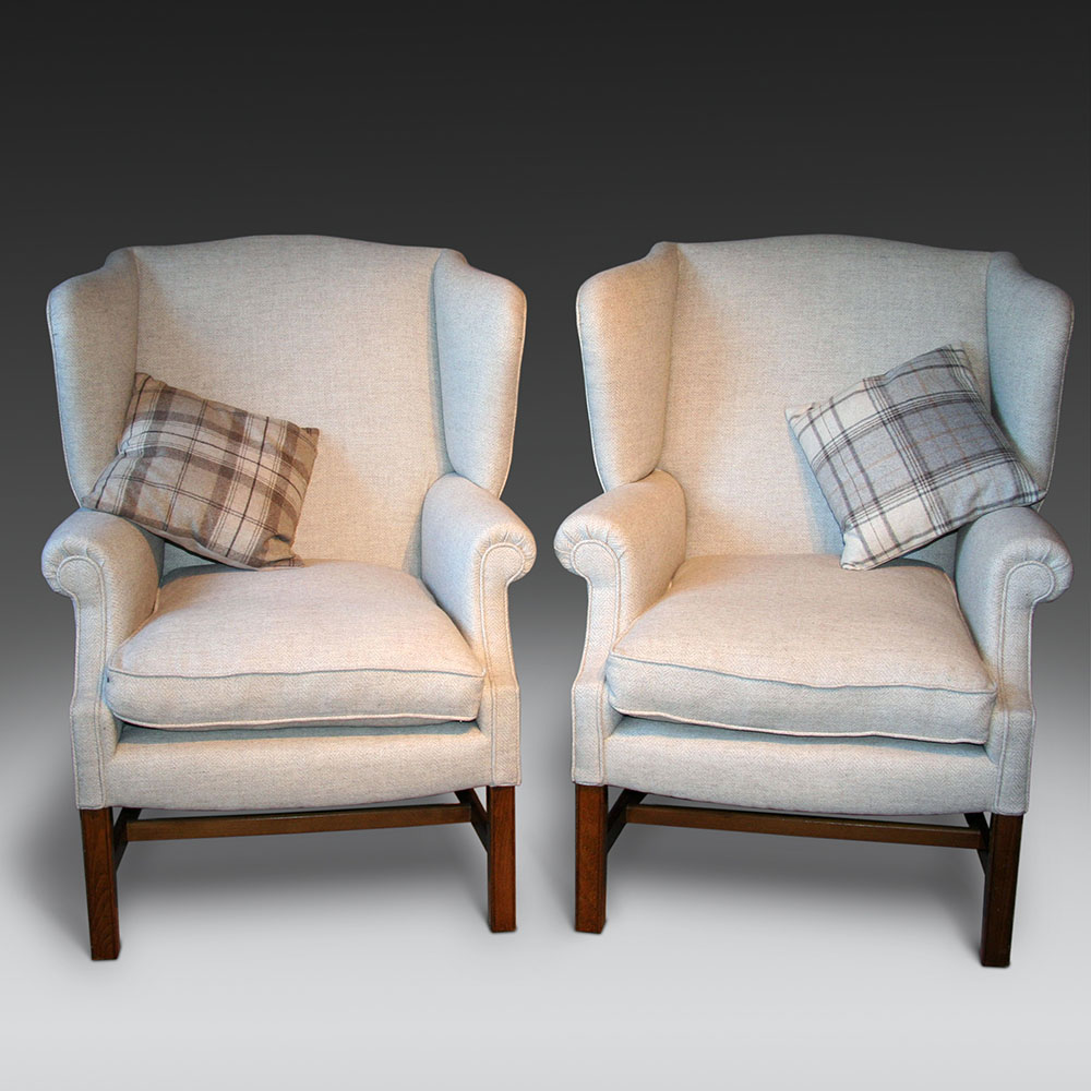 Pair of “Mid 19th Century” Wing Armchairs (1 of 1)