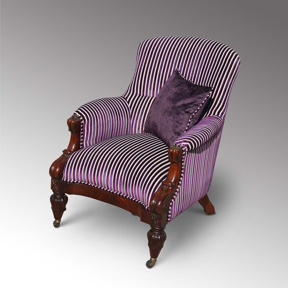 William IV Early Victorian Library Chair (1 of 1)
