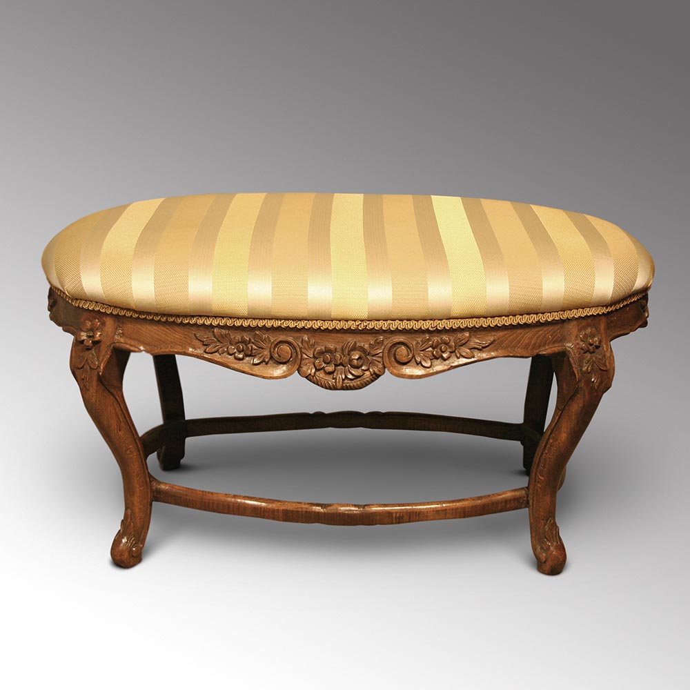 19th Century French Carved Dressing Stool (1 of 1)