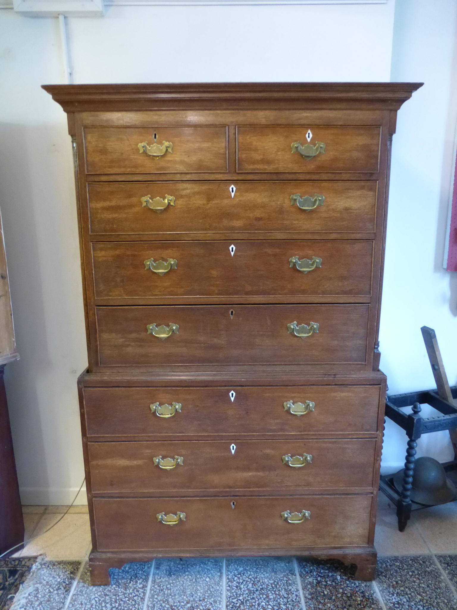 Edwardian III Oak Chest-on-chest (1 of 1)