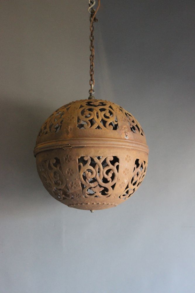 Large spherical Anglo /Indian Antique Lantern (1 of 1)