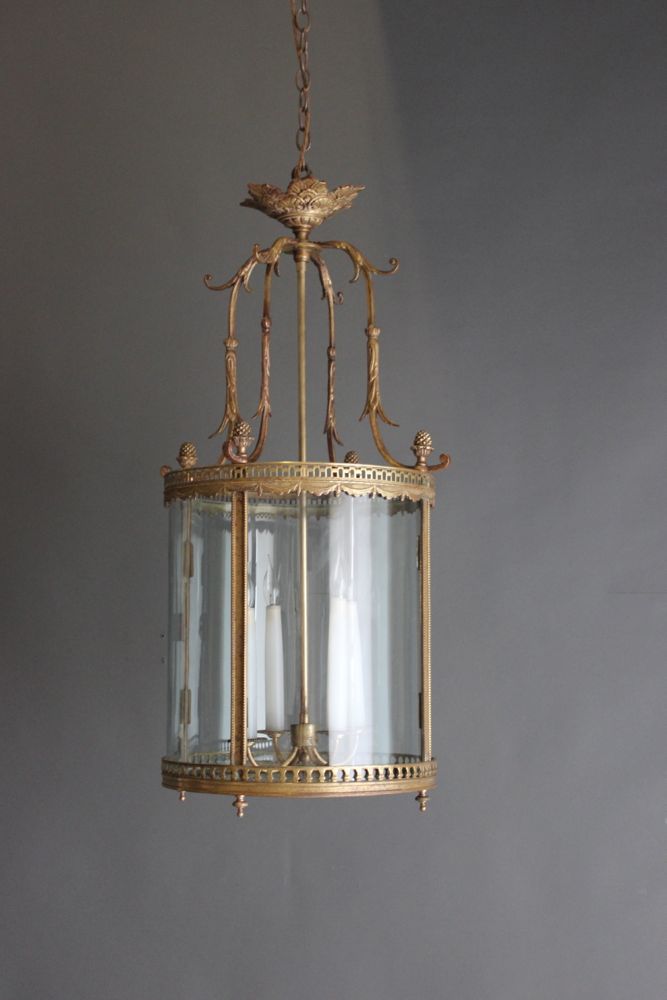 Elegant Traditional Gilded Brass Antique Lantern (1 of 1)
