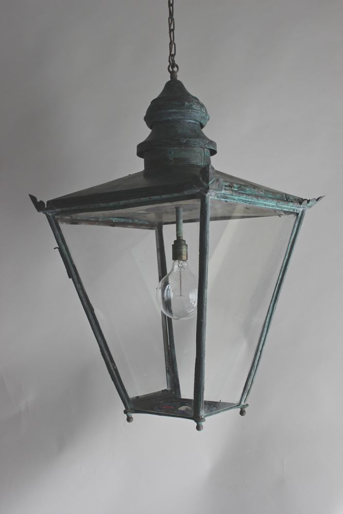 Antique tapered lantern circa 1900 by Foster and Pullen (1 of 1)