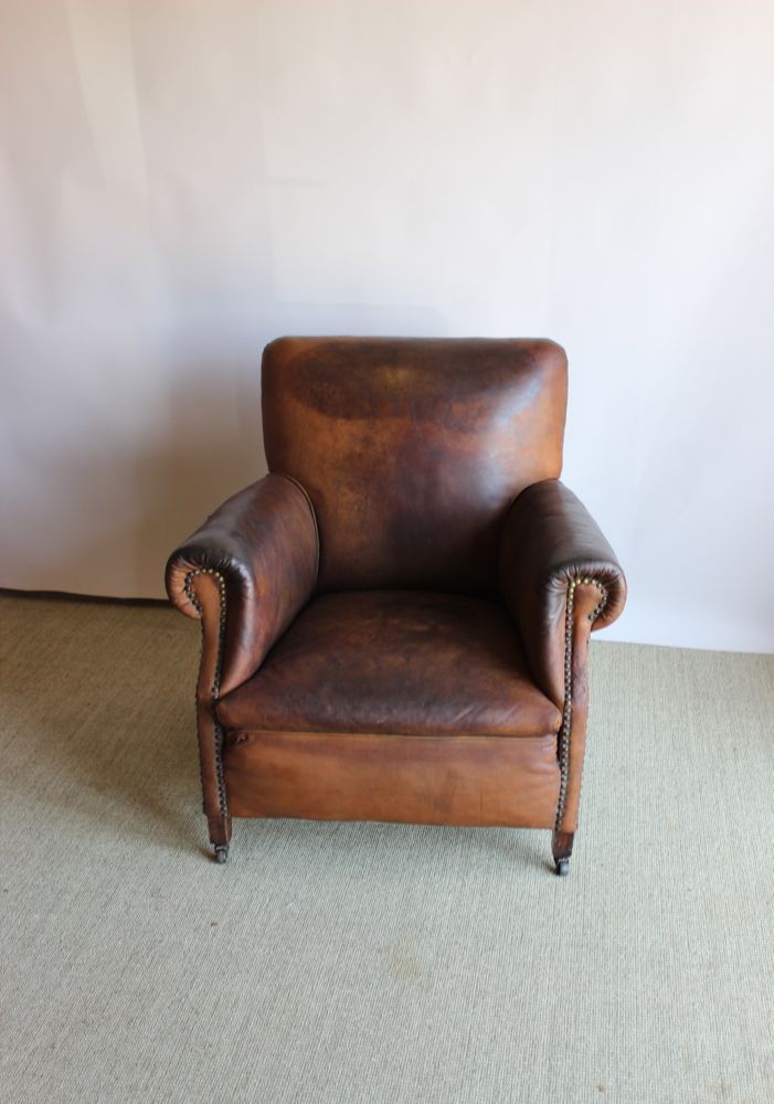 English Leather Armchair circa 1900 (1 of 1)