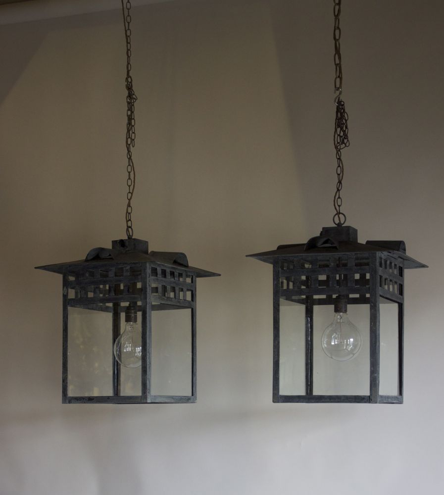 Pair of 19th Century formerly Gas Lanterns (1 of 1)