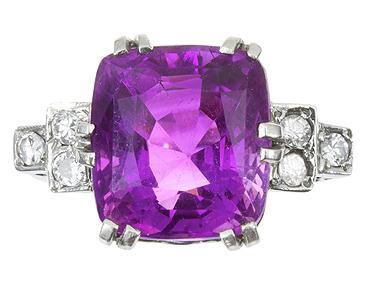 Amethyst & Diamond Ring c.1940 (1 of 1)
