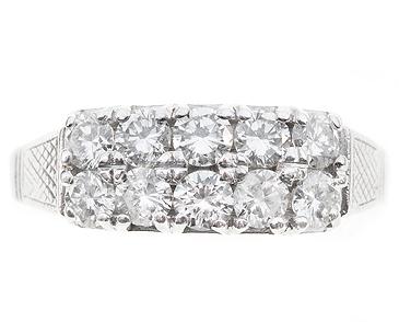 2 Row Diamond Ring (c.1950s) (1 of 1)