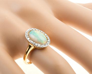 Opal & Rose Cut Diamond Ring (c.1910) (1 of 1)