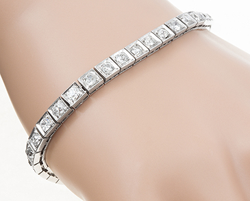 Art Deco Diamond Line Bracelet (c.1920s) (1 of 1)