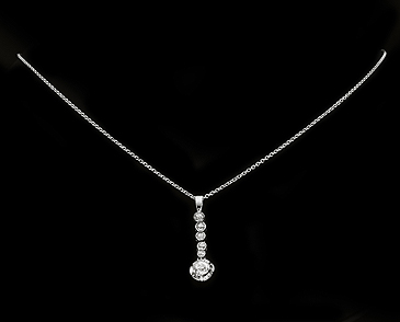 Art Deco Diamond Drop Pendant c1920s (1 of 1)