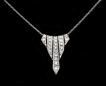 Art Deco Diamond Pendant (c.1925) (1 of 1)