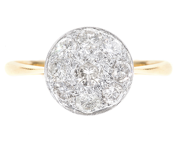 Diamond Target Ring c1930s (1 of 1)