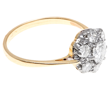 Diamond Cluster Ring c.1950 (1 of 1)