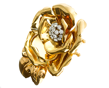 Diamond Flower Brooch c.1950 (1 of 1)