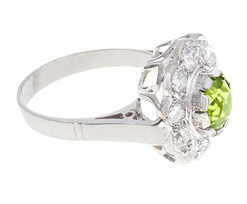 Peridot & Diamond Ring c.1930 (1 of 1)