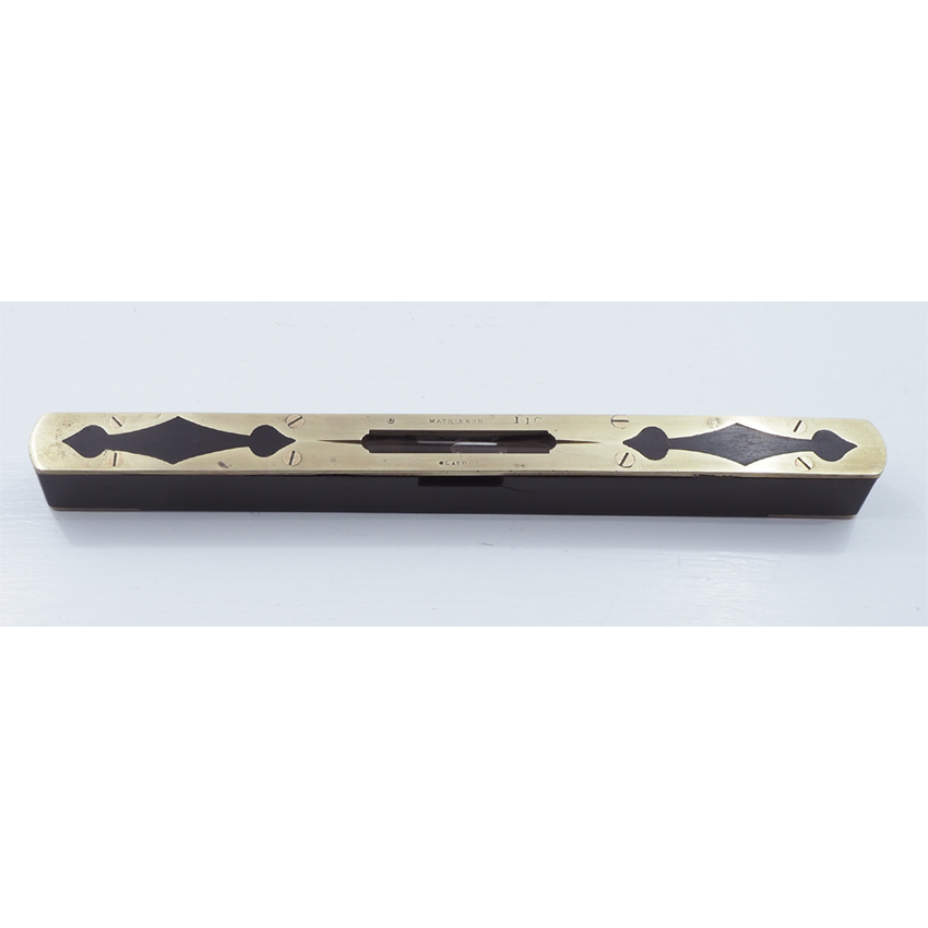 Highly Decorative Mathieson Ebony & Brass Level (1 of 1) Highly Decorative Mathieson Ebony & Brass Level (1 of 1)