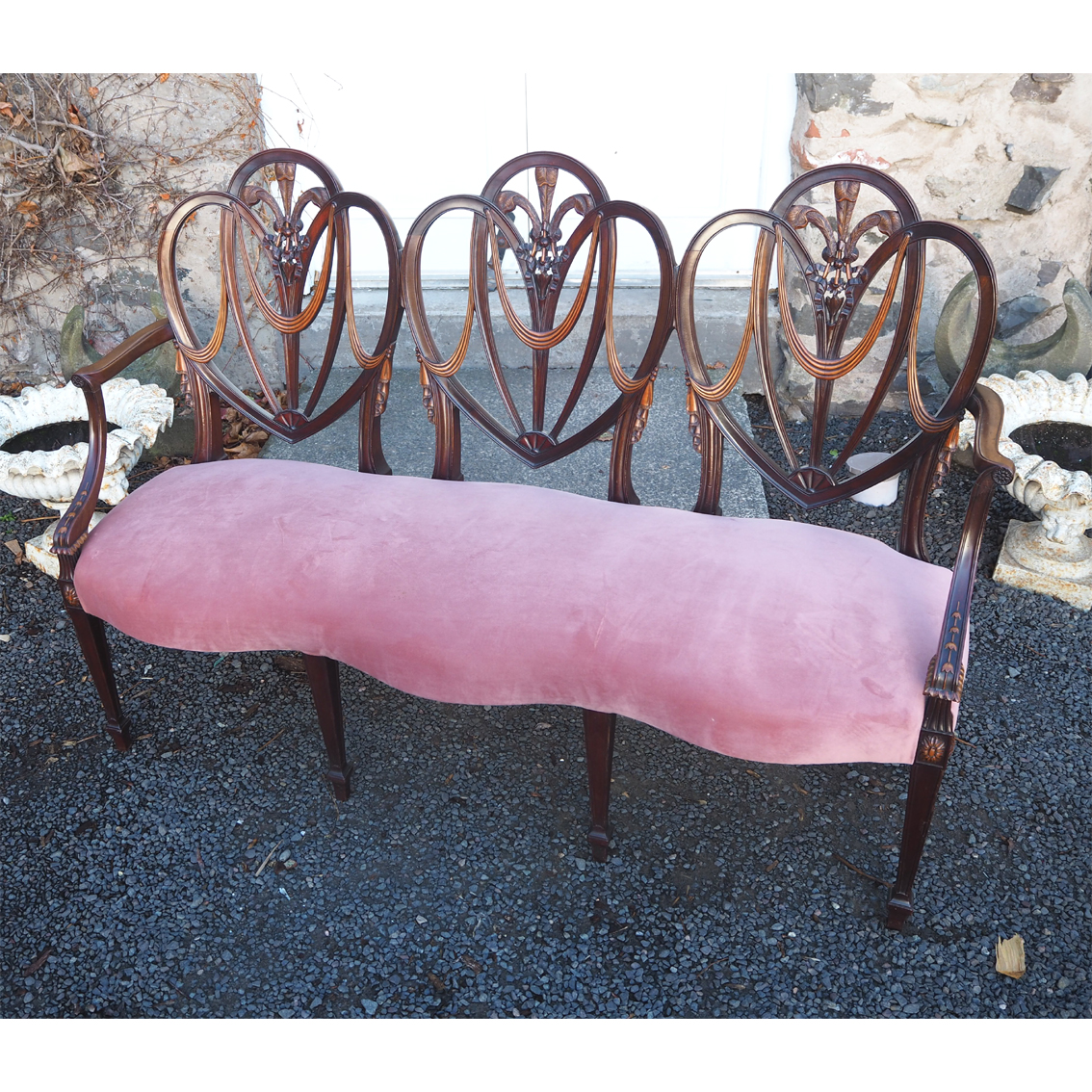 19th Century Hepplewhite Style Chair Back Settee (1 of 1) 19th Century Hepplewhite Style Chair Back Settee (1 of 1)