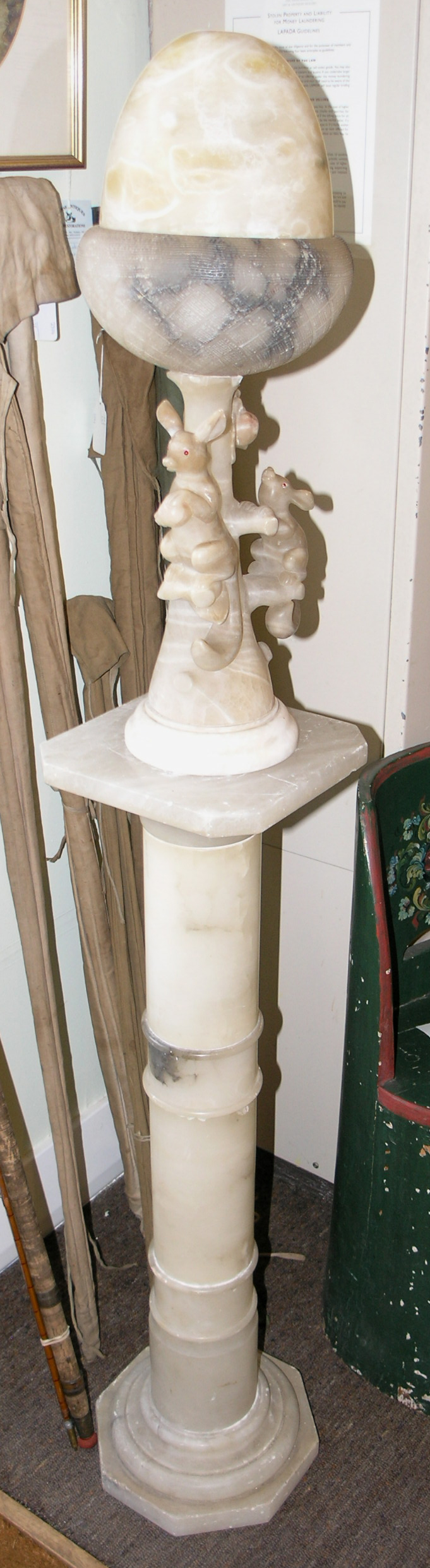 Very Unusual Alabaster Lamp, Possible Australian c.1920 (1 of 1) Very Unusual Alabaster Lamp, Possible Australian c.1920 (1 of 1)