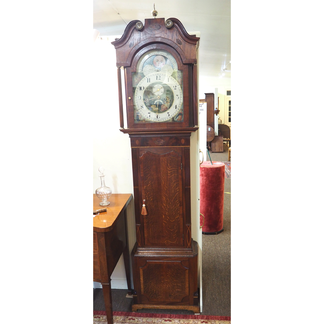 8 Day Oak & Mahogany Longcase Clock (1 of 1) 8 Day Oak & Mahogany Longcase Clock (1 of 1)