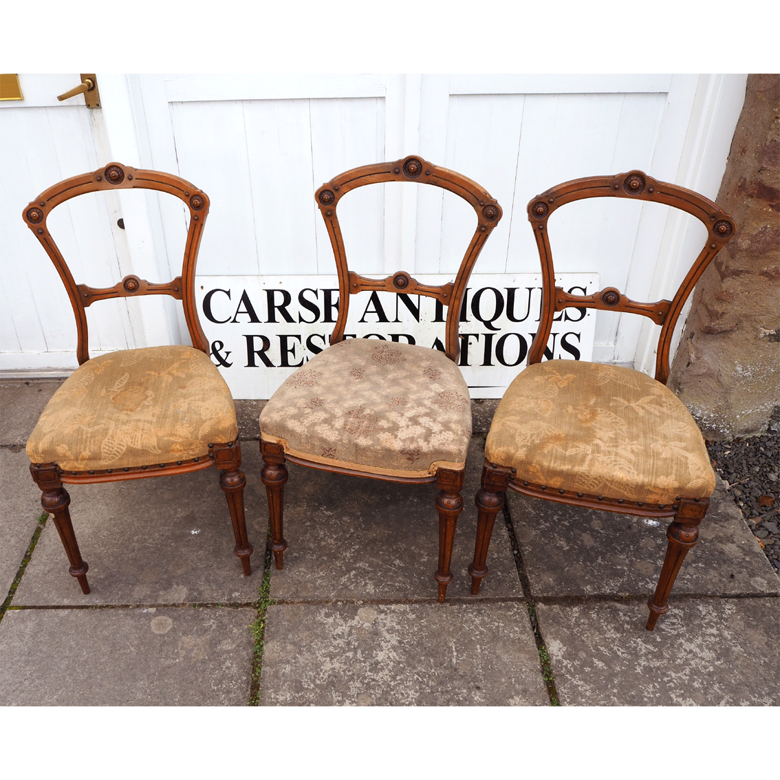 Set of 3 Victorian Walnut Bedroom Chairs (1 of 6) Set of 3 Victorian Walnut Bedroom Chairs (1 of 6)