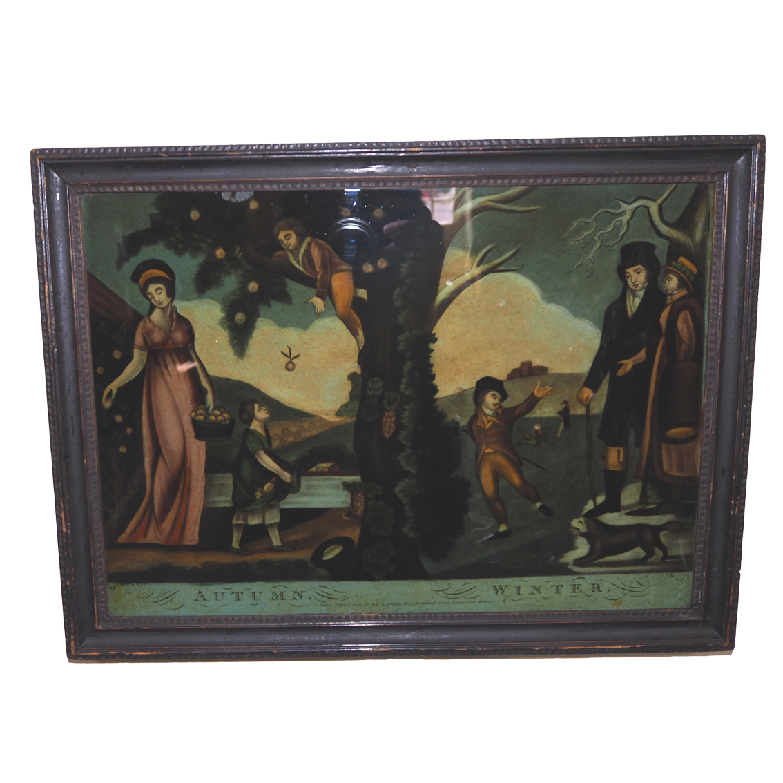 Reverse Painted Glass Picture. Dated 1806 (1 of 5) Reverse Painted Glass Picture. Dated 1806 (1 of 5)