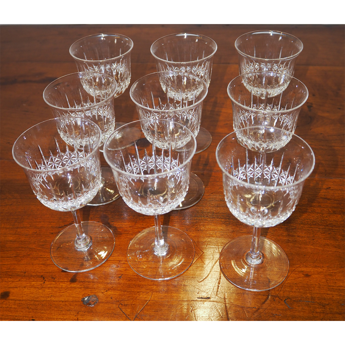 Good Set of 9 Edwardian Wine Glasses (1 of 5) Good Set of 9 Edwardian Wine Glasses (1 of 5)