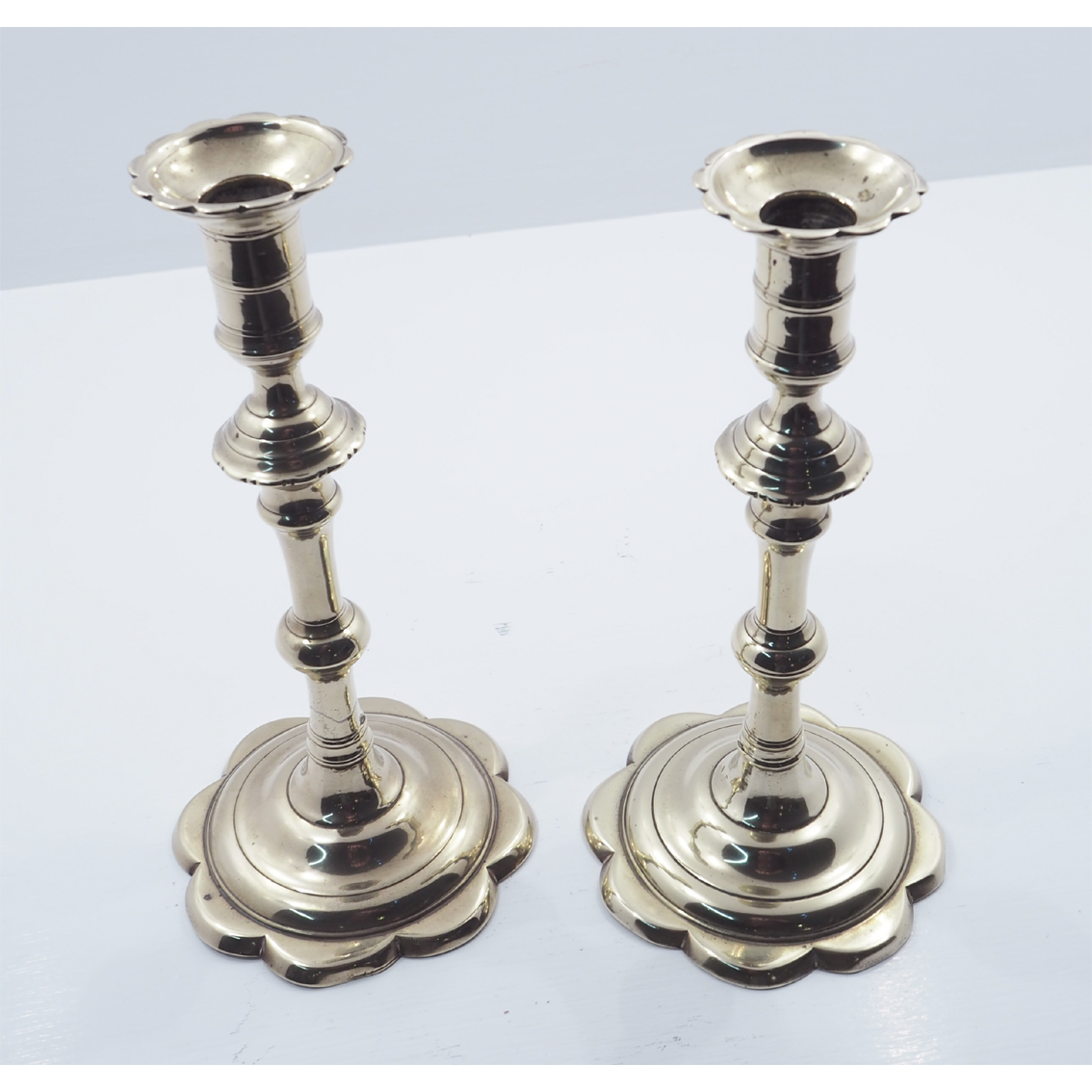 Pair of Georgian Petal Bases Candlesticks (1 of 6) Pair of Georgian Petal Bases Candlesticks (1 of 6)
