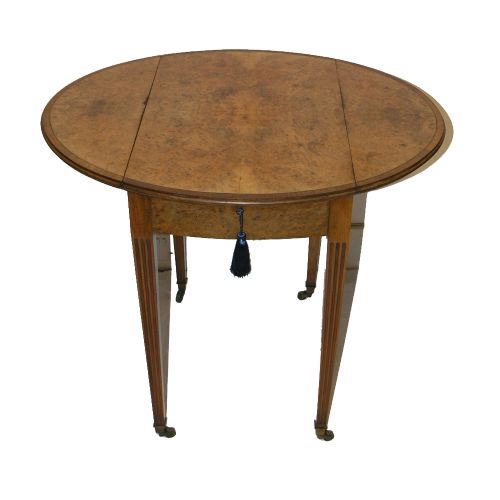 Small Edwardian Burr Walnut Oval Occasional Tables (1 of 1) Small Edwardian Burr Walnut Oval Occasional Tables (1 of 1)