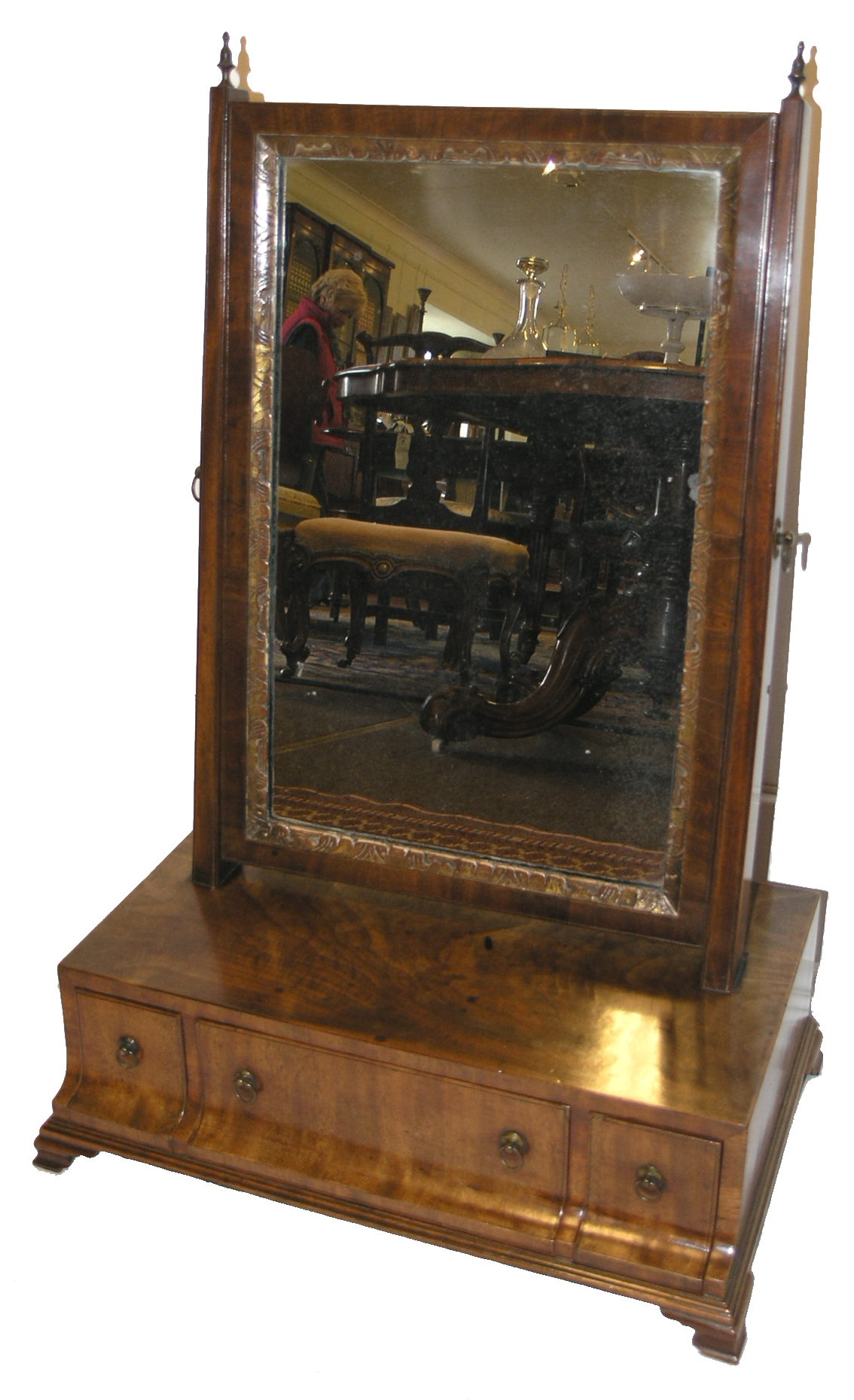 George II Virginia Walnut Dressing Mirror c.1750 (1 of 1)