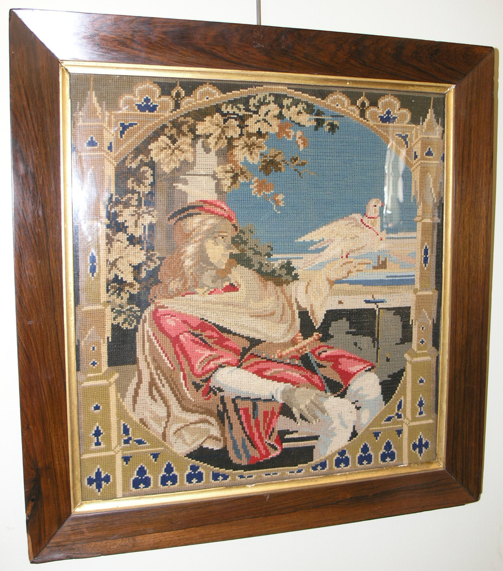 19th Century Rosewood Framed Needlework Picture (1 of 1)