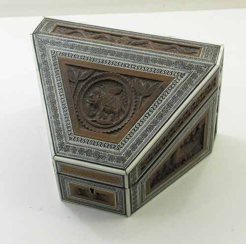 Fine Quality Indian Carved Stationery Box c.1880 (1 of 1) Fine Quality Indian Carved Stationery Box c.1880 (1 of 1)