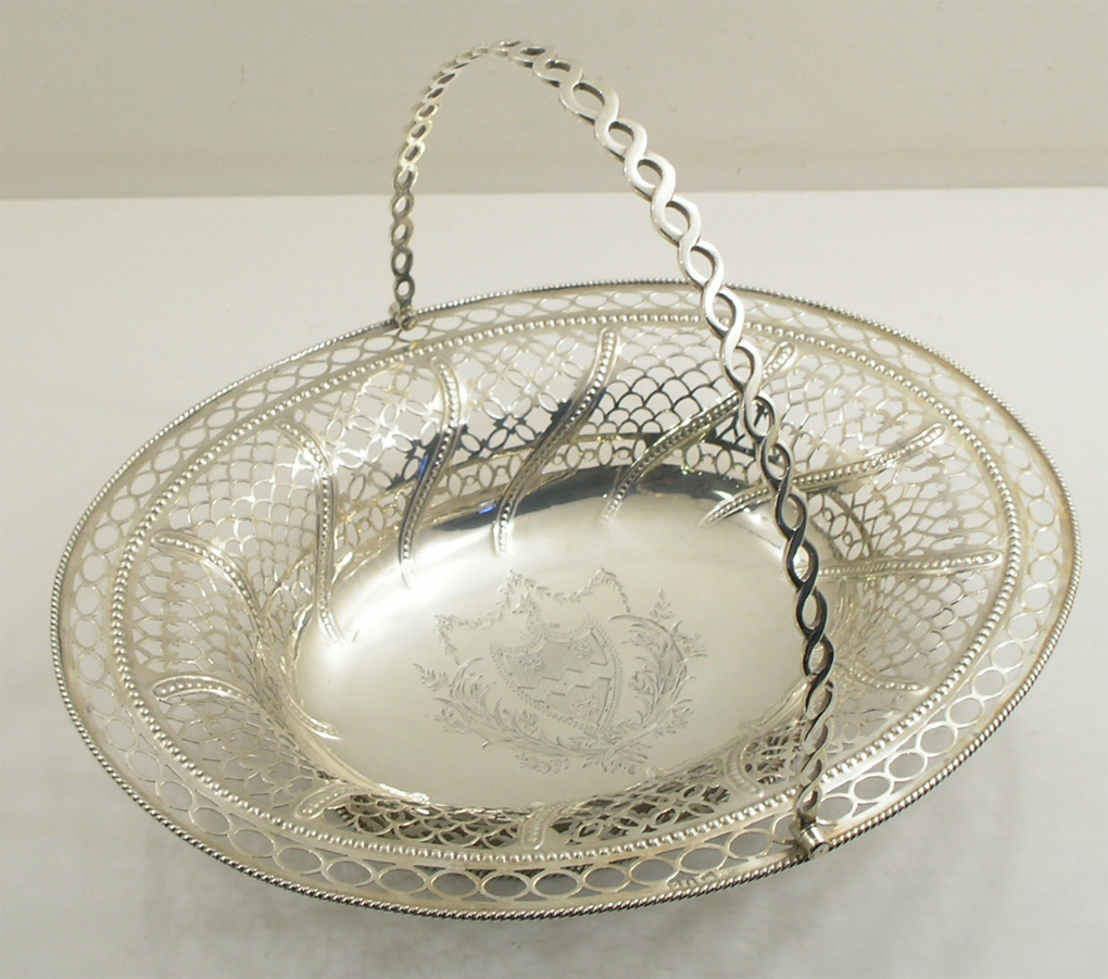 Large 18th Century Silver Fruit Basket London 1773 (1 of 1)