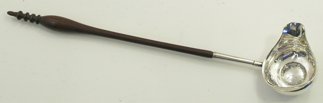 18th Century Silver Toddy Ladle with Rosewood Handle (1 of 1)