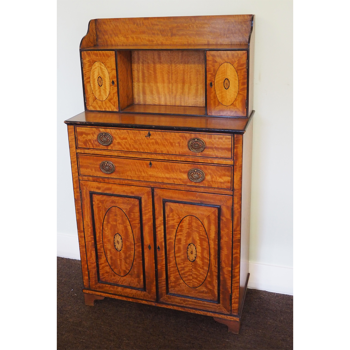 Unusual 19th Century Colonial Satinwood Cabinet (1 of 1) Unusual 19th Century Colonial Satinwood Cabinet (1 of 1)