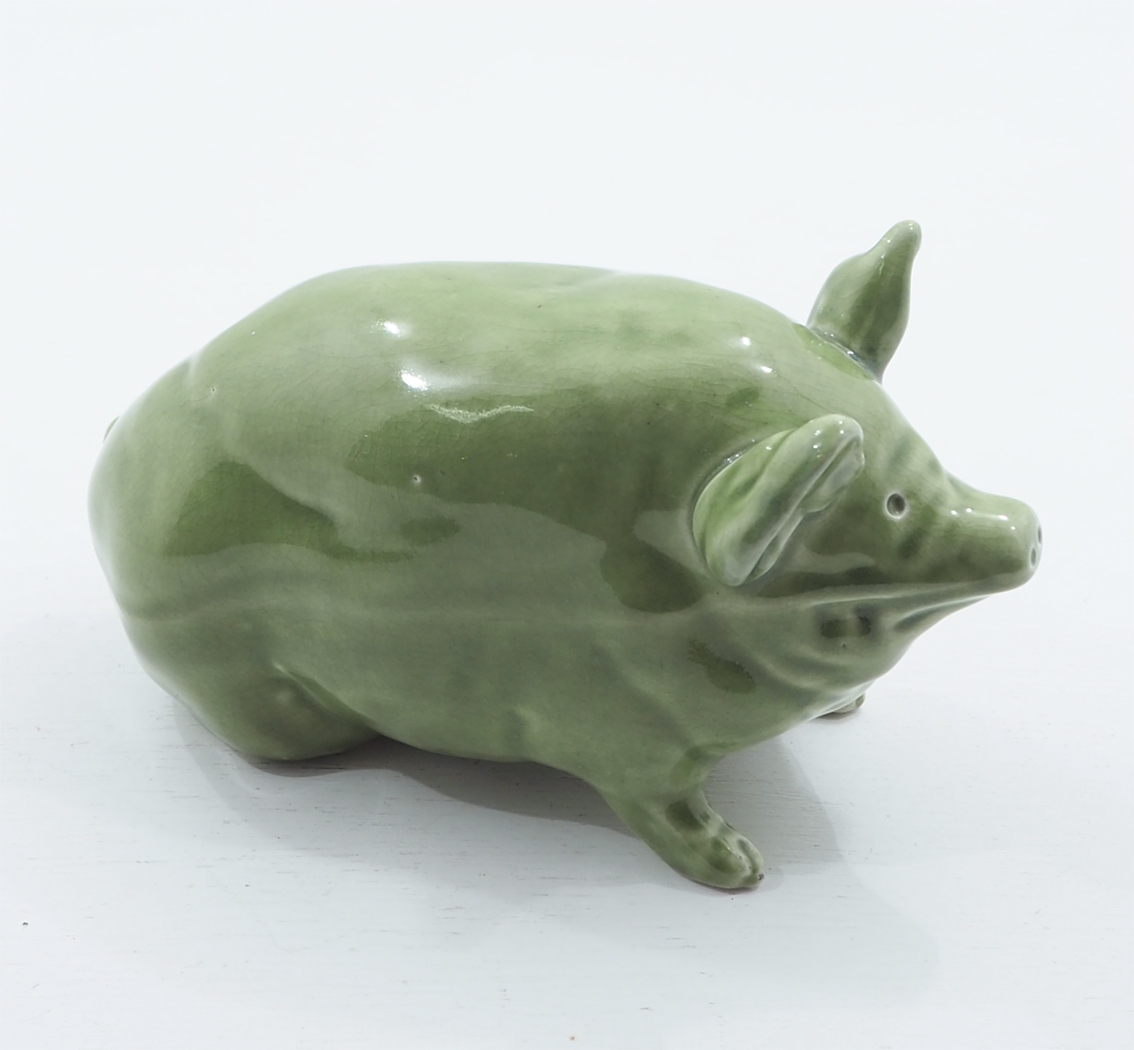 Fine Scottish Wemyss Ware Green Piglet (1 of 1) Fine Scottish Wemyss Ware Green Piglet (1 of 1)