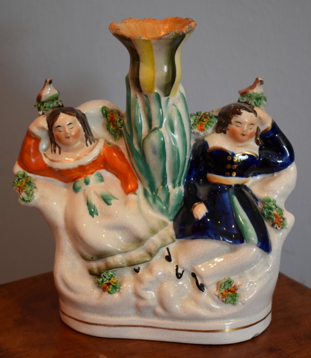 Rare 'Babes in the Wood' Staffordshire Figure (1 of 6)