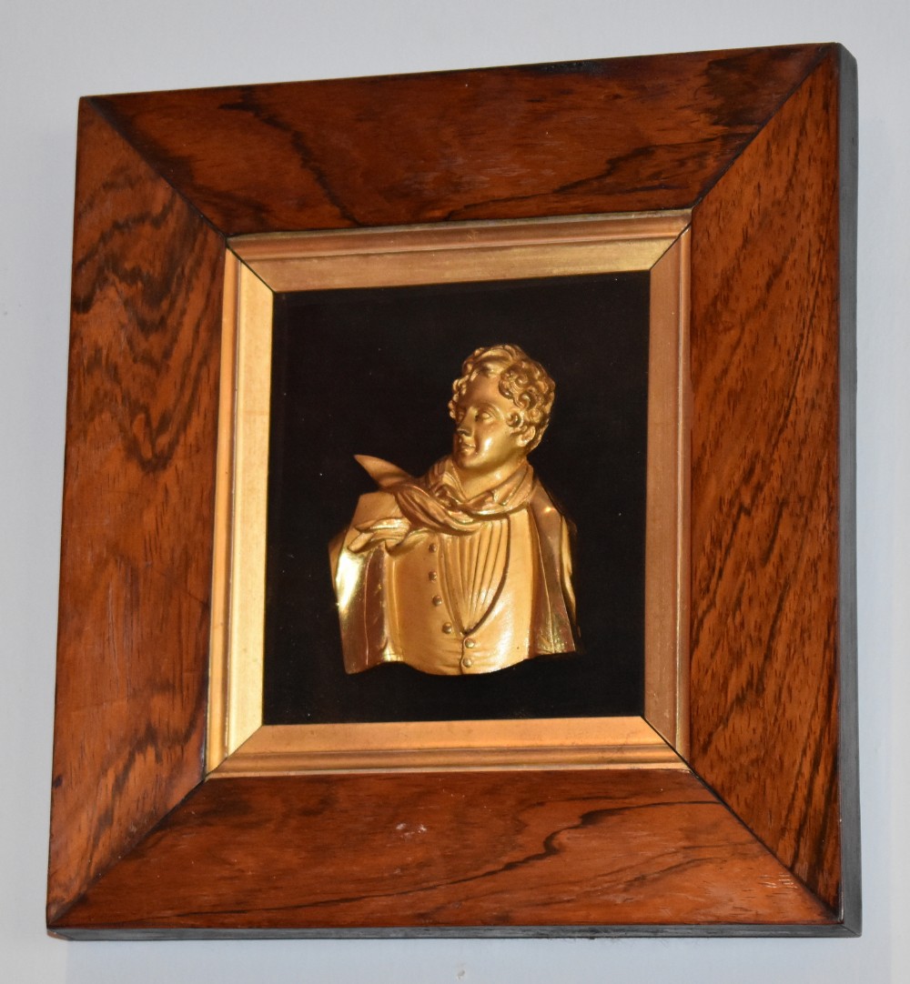 Gilt Bronze Relief of Lord Byron c.1870 (1 of 1) Gilt Bronze Relief of Lord Byron c.1870 (1 of 1)