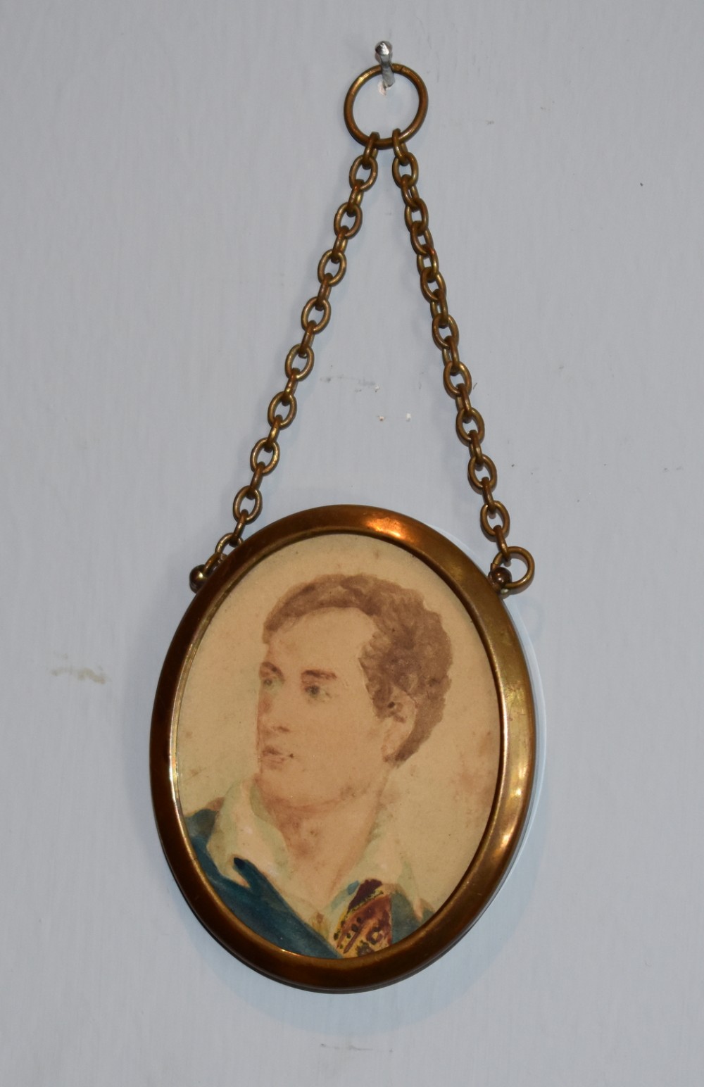 Miniature Watercolour Portrait of Lord Byron (1 of 4) Miniature Watercolour Portrait of Lord Byron (1 of 4)
