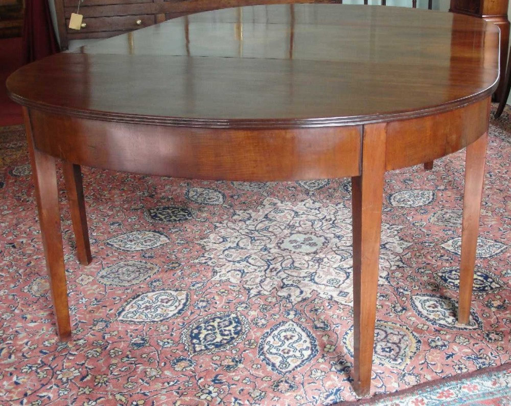 Georgian Mahogany 'D' end Dining Table (c.1780) (1 of 1)